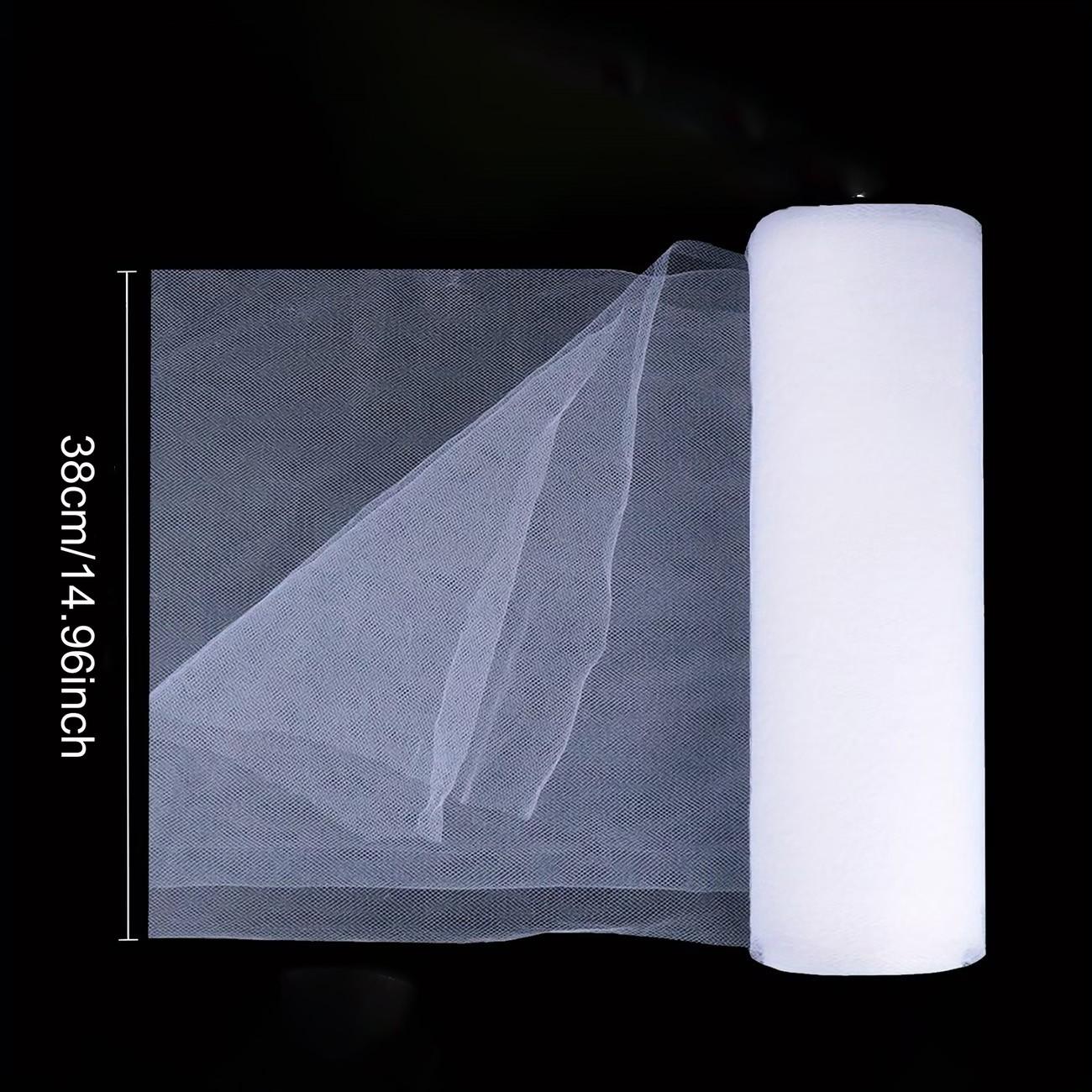 25m Roll Sheer Tulle Fabric, Multiple Sizes & Colors, for Wedding Backdrop, Party Arch, Ceiling & Stair Decoration