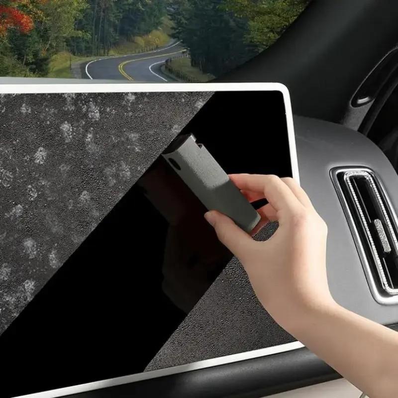 Three-In-One Car Windshield Cleaner Spray, Portable Car Window Cleaning Tool, Interior Car Cleaning Tool, Essential Auto Care Accessory