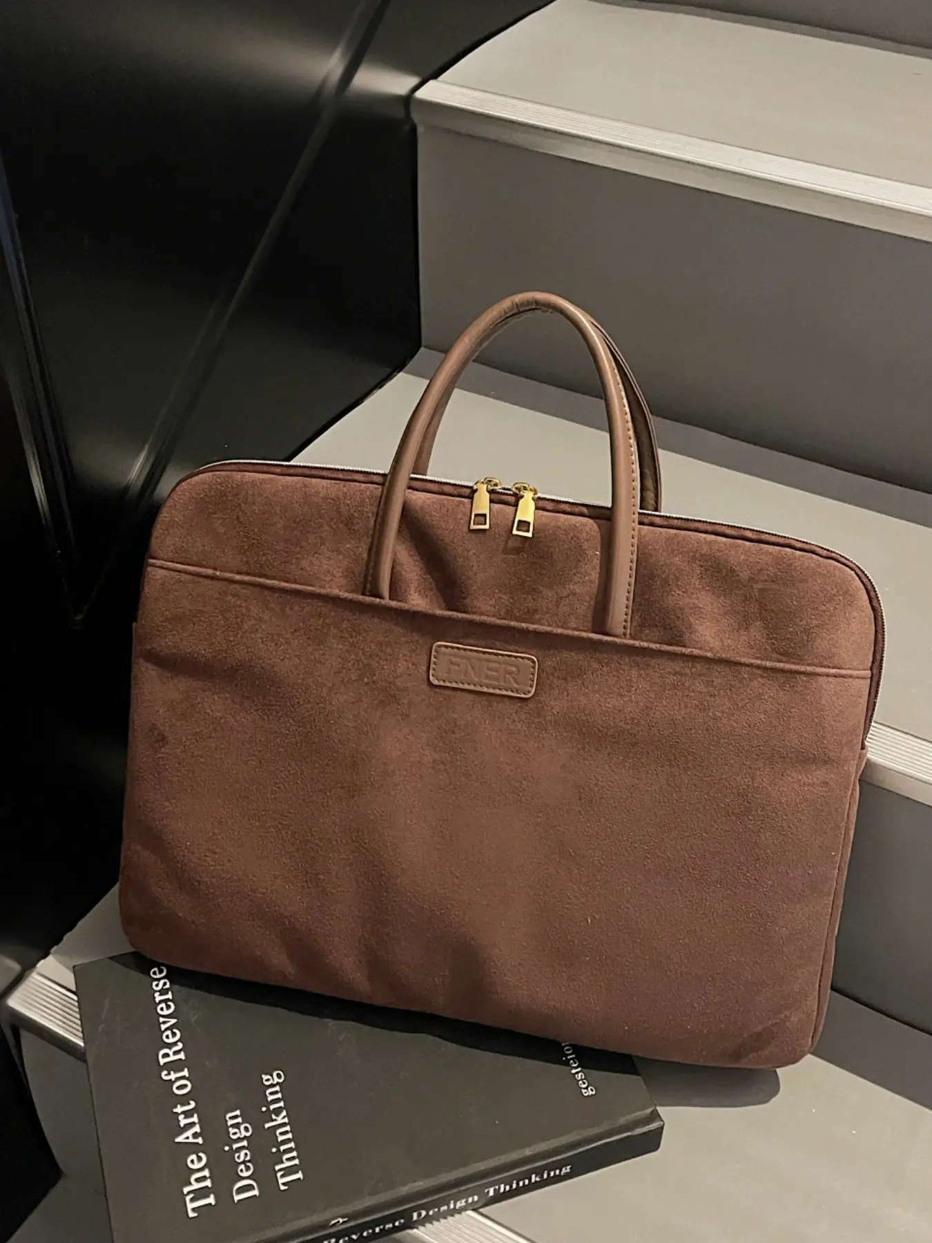 Business Document Bag Classic Large Capacity Handbag, Stylish Office Organizer, Durable Business Essentials Carrier, Perfect for Professionals