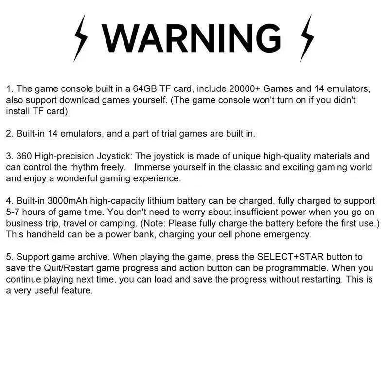 Sf3000 Handheld Retro Game Console, 4.5-Inch IPS Screen, Wireless Mini Portable Gaming Player, Ideal Gift for Boys