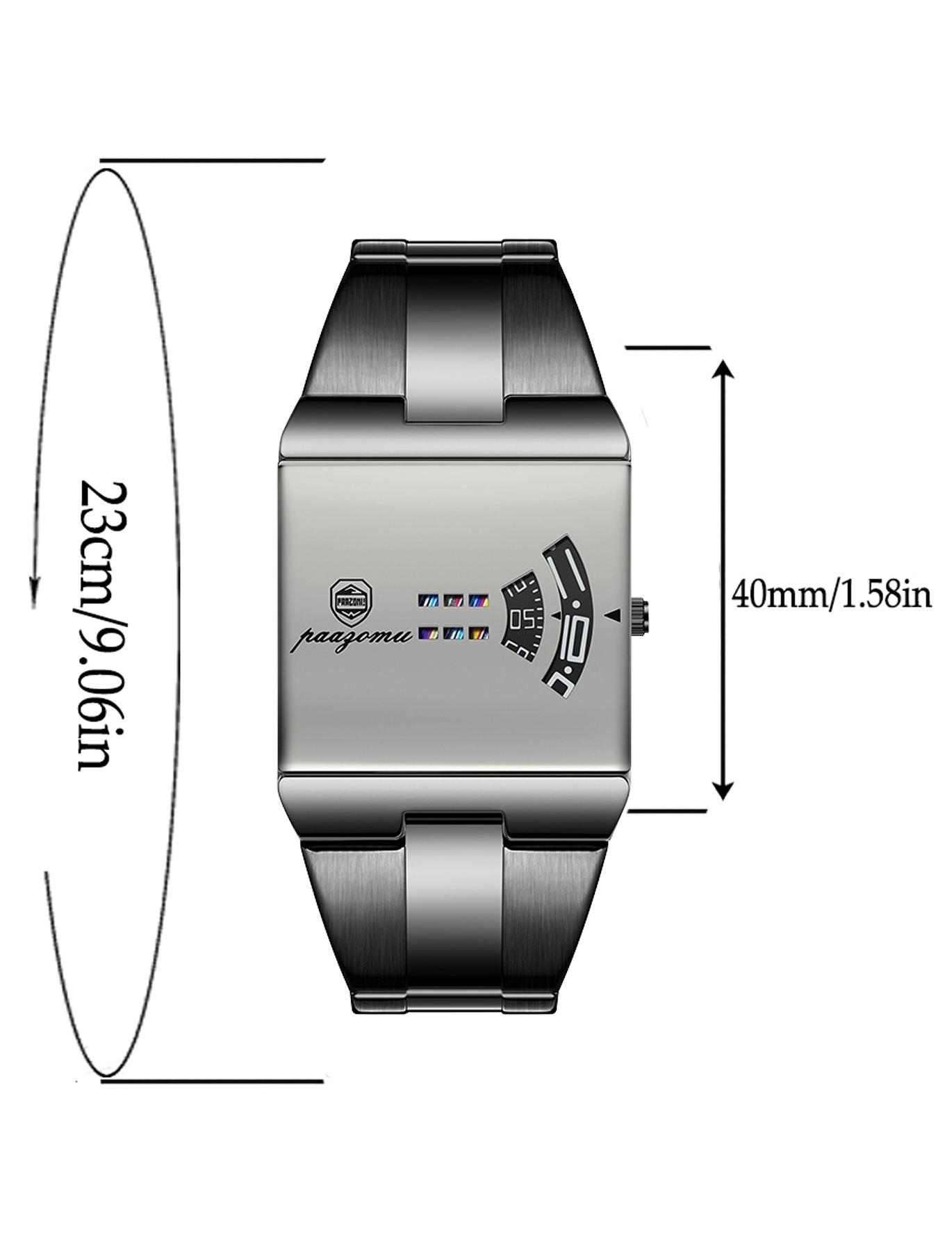 Luxury Fashion Men's Stainless Steel Strap Quartz Wrist Watch, Calendar Night Light, Leisure Business, Unisex Quartz Watch, Stylish and Durable, Analog Quartz Watch, Fashionable Wristwatch