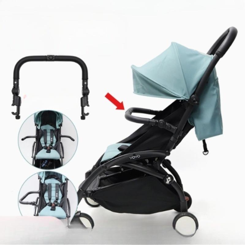 3pcs Detachable Middle Section Stroller Handlebar Adjustable Multi-Position Secure Lock Parent Convenience