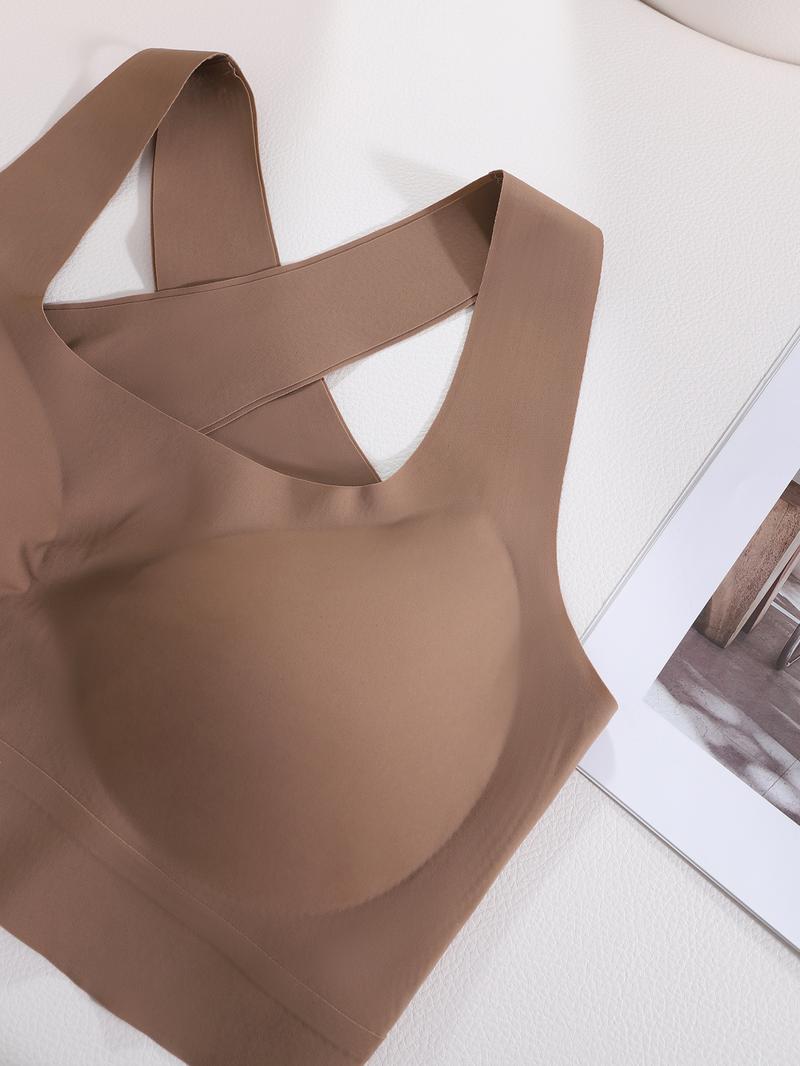 3PCS Women's Wireless Sports Bra Set, Workout Bras, Breathable Hollow Out Design, Adjustable Straps, Removable Pads, Daily Wear, All Seasons, Athletic Fitted