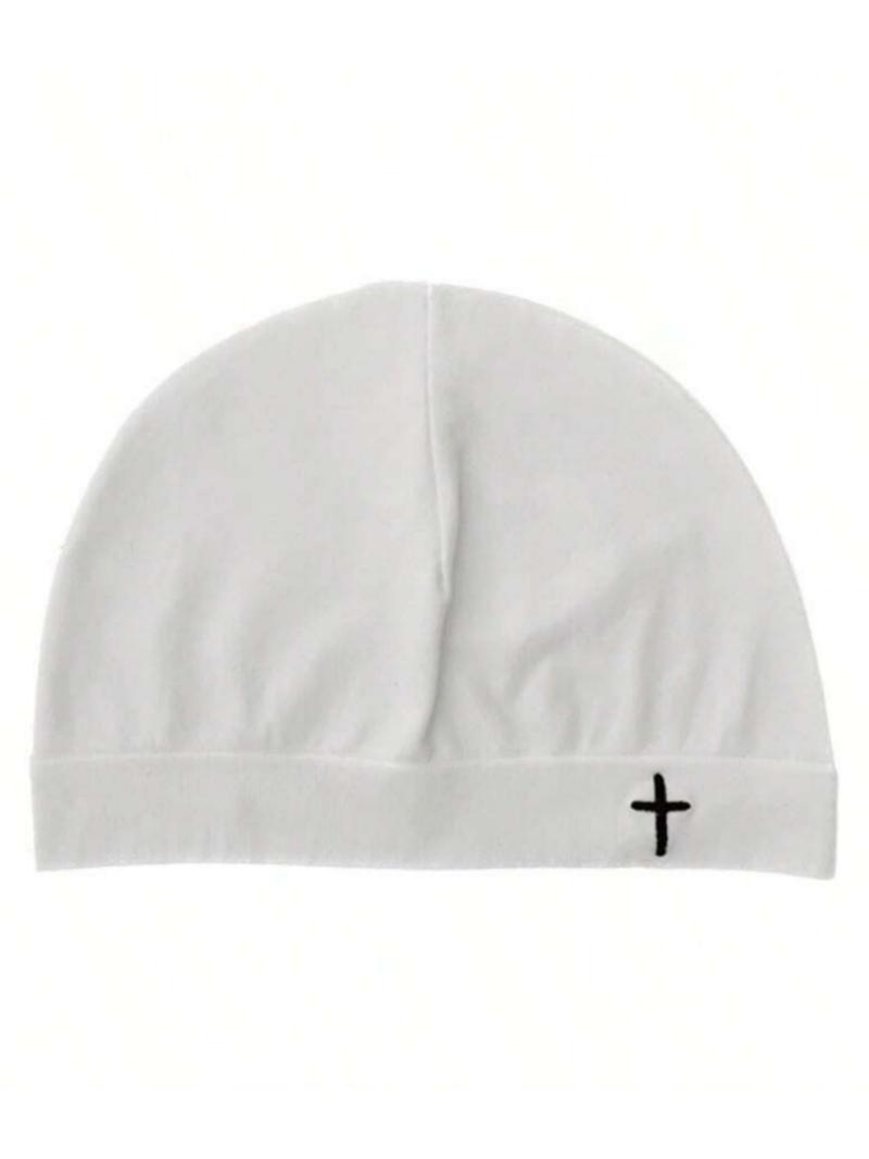 Y2K Embroidered Cross Baker Boy Hat, Unisex Sporty Outdoor Running Cap, Breathable Elastic Material, Fashion Casual Style