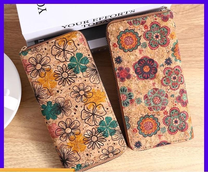 Women's PU Leather Retro Vibe Long Wallet Clutch - Long Length, Printed Design, Zip Closure, Antitheft Safe, Phone-Compatible, Travel-Ready Card Holder