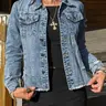 [Stephanie's Exclusive] Women's Fitted Long Sleeve Collared Button Front Jacket Coats, Casual Fashion Outerwear, Casual Fashionable Jacket, Casual Plain Design, All-Season Fashion Essential, Perfect for Daily Wear