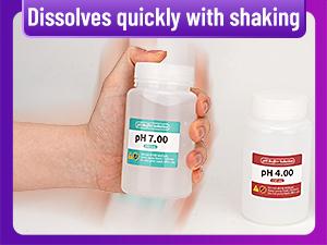 15 Pack pH Calibration Buffer Powder Calibration Solution for Precise Meter Calibration, 4.00pH/7.00pH/10.01pH with Three 250ml Bottles - Professional pH Tester Calibration Kit