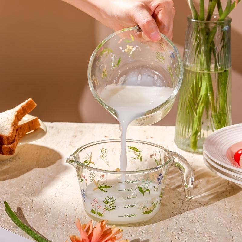 Glass Measuring Cup with Handle | Heat-Resistant Food Grade | Ideal for Baking, Mixing Eggs, Milk & Cooking