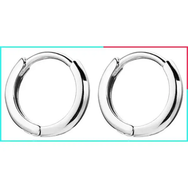 20g Tiny Sleeper Hinged Huggie Hoop Earrings for Women, 925 Sterling Silver 14K Gold Plated Hypoallergenic Cartilage Tragus Upper Ear Piercing Jewelry, Minimalist Gift for Sensitive Ears