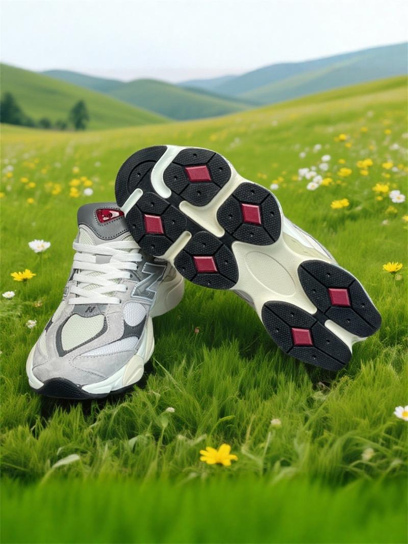 9060Retro chunky sneakers, patchwork design, daily versatile