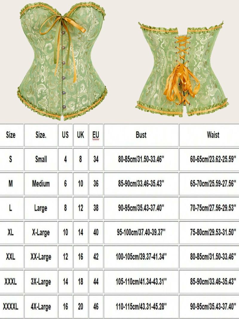 Women's Patchwork Print Jacquard Corset, Elegant Push Up Bust Shapewear Top, Fashionable Shapewear for Women, Corset Waist Shaper