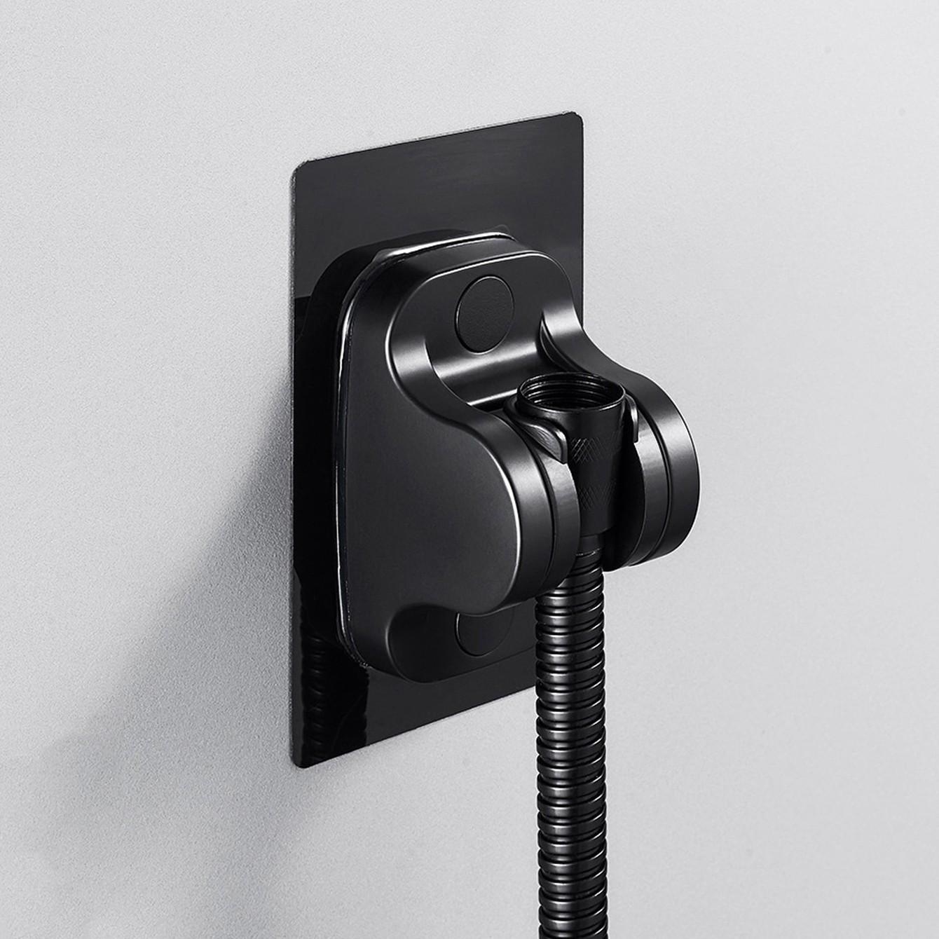 Shower Head Set with Hose and Base, No Drilling Installation, 150cm Long Shower Accessories, Easy Assembly, Bathroom Essentials