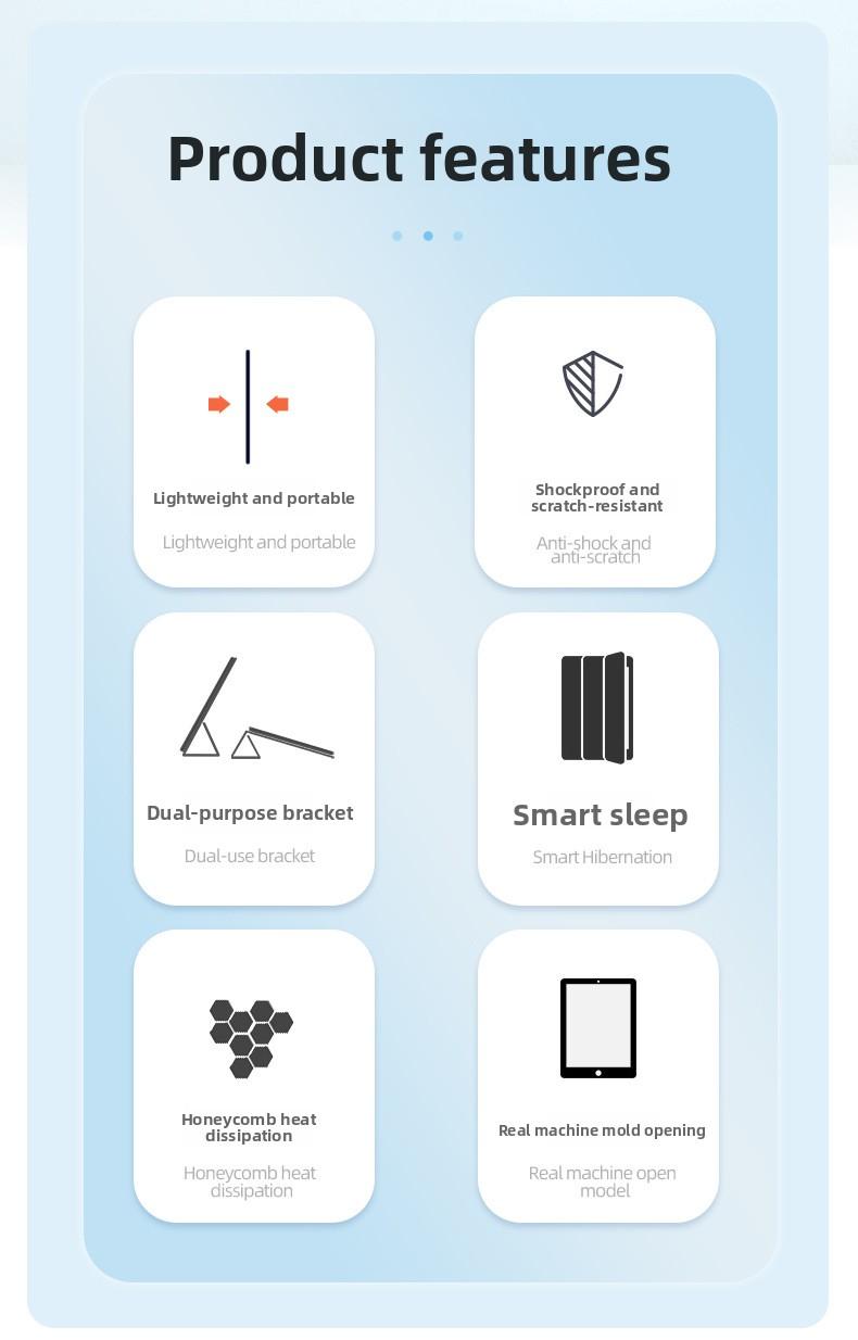 Shockproof Soft TPU iPad Case for iPad 11", iPad 10th Gen 10.9", iPad 9th Gen 10.2", Smart Tri-Fold Folio Cover with Stand, Auto Wake/Sleep Protective Shell for Apple iPad 2023 Models