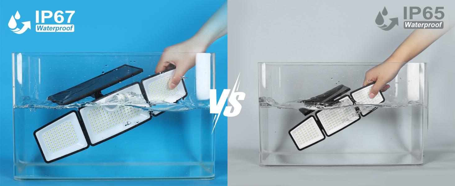 Daphino Solar Motion Sensor Lights, 252 LEDs 3 Head Adjustable Solar Lights Outdoor, 2700LM 355°Wide Angle Commercial Street & Area Lights with Remote Control, IP67 Waterproof Spot Light with 3 Modes