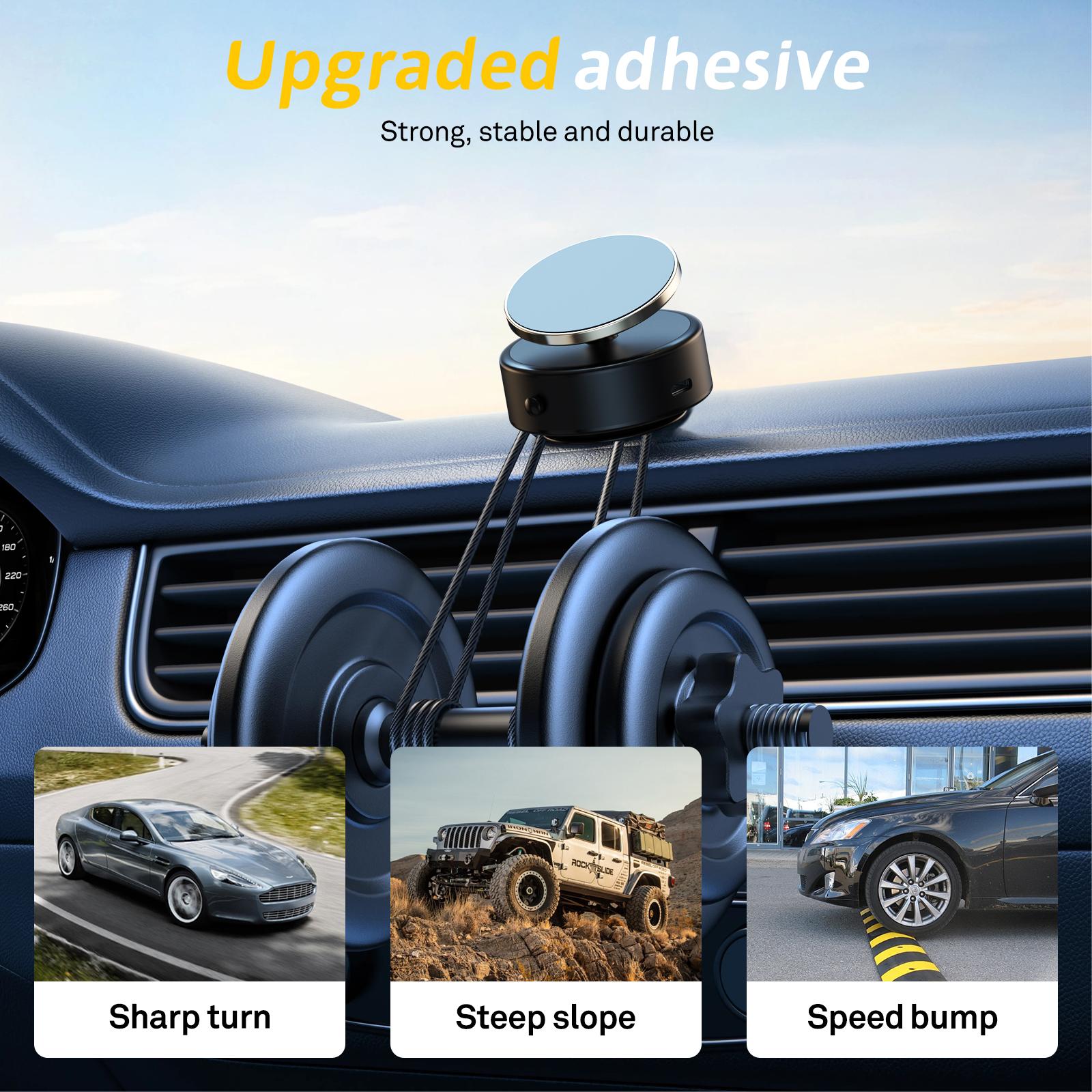 Lentorgi 360° Rotatable Car Magnetic Phone Holder, Electric Vacuum Magnetic Car Phone Holder, Car Accessories, for Windshield and Dashboard, Kitchen, Bedroom, Office, Compatible with Magsafe iPhone & Android Lentorgi 360° Rotatable Car Magnetic Phone Holder, Electric Vacuum Magnetic Car Phone Holder, Car Accessories, for Windshield and Dashboard, Kitchen, Bedroom, Office, Compatible with Magsafe iPhone & Android