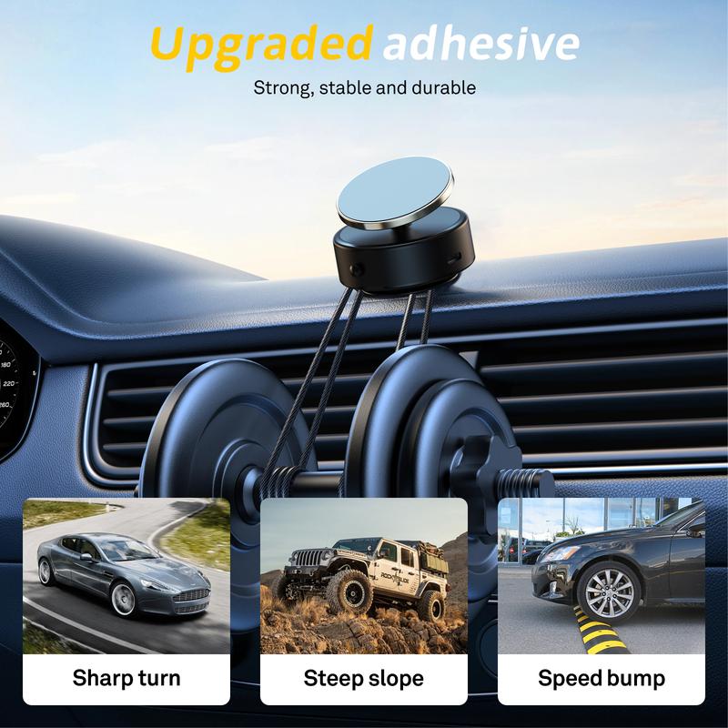 Lentorgi 360° Rotatable Car Magnetic Phone Holder, Electric Vacuum Magnetic Car Phone Holder, Car Accessories, for Windshield and Dashboard, Kitchen, Bedroom, Office, Compatible with Magsafe iPhone & Android