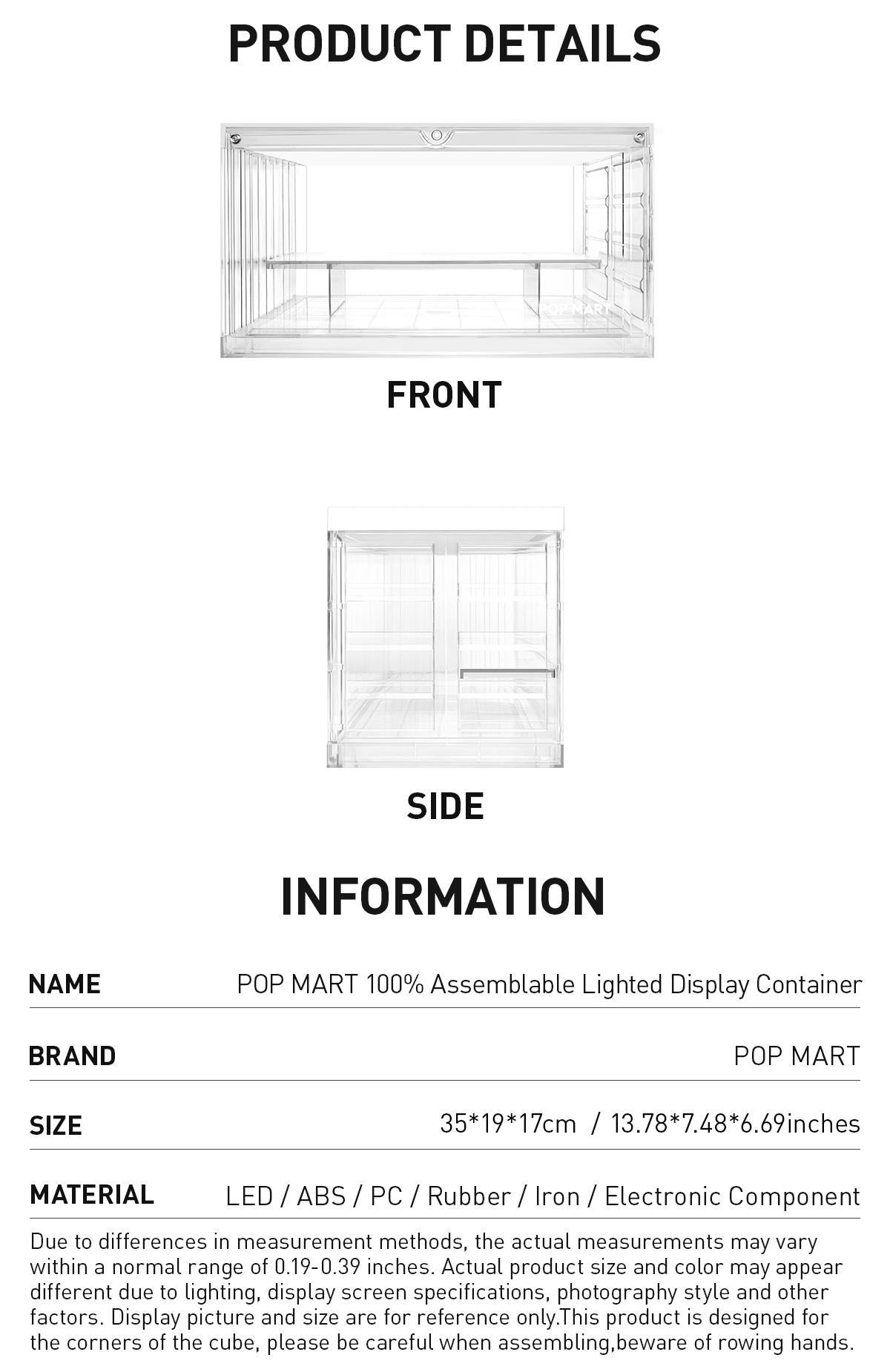 POP MART POP MART 100% Assemblable Lighted Display Container