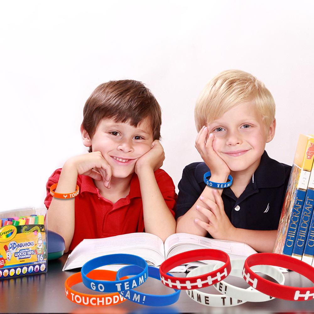 New Rugby Silicone Bracelet Silicone Football Inspirational Bracelet Children's Football Gifts Party Supplies