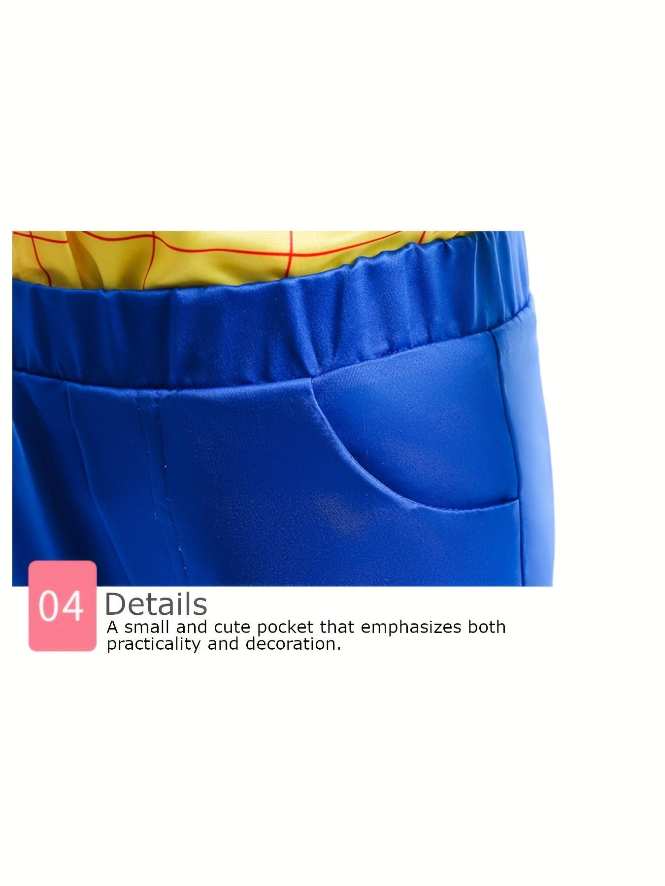 Western Cowboy Halloween Costume Set, Plaid Shirt + Vest + Scarf + Pants, Fashionable and Cool, Suitable for Boys