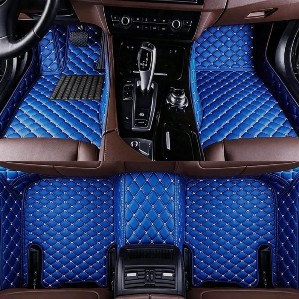 FOR Toyota Tacoma 2005–2015  Model Year PU Leather Full-Coverage Car Floor Mats, Left-Hand Drive [Exquisite Embroidery] Car Floor Mats, All-Weather Use, Modern Car Accessories, Car Floor Liners, Car Accessories