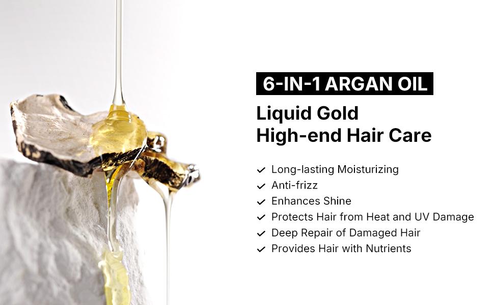 Karseell Moroccan Argan Oil for Hair Healing Cold Pressed Weightless Argan Oil Hair Serum for Dry Damaged Hair 50ml Haircare Repair Scent