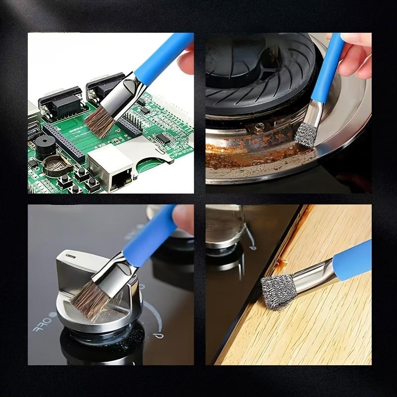 Multifunctional Dual-Head Stainless Steel Cleaning Brush, Kitchen Stove Gap Cleaner, Home Essential Cleaning Tool