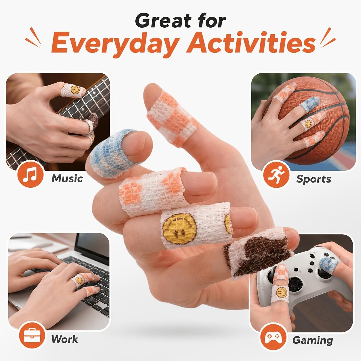 Random Color Anti-Callus Finger Bandage, Anti-Abrasion Nail Protection Finger Cots, Injury Armor, Wear-Resistant Writing Protector Gloves, Suitable for Office, Sports, and Outdoor Work