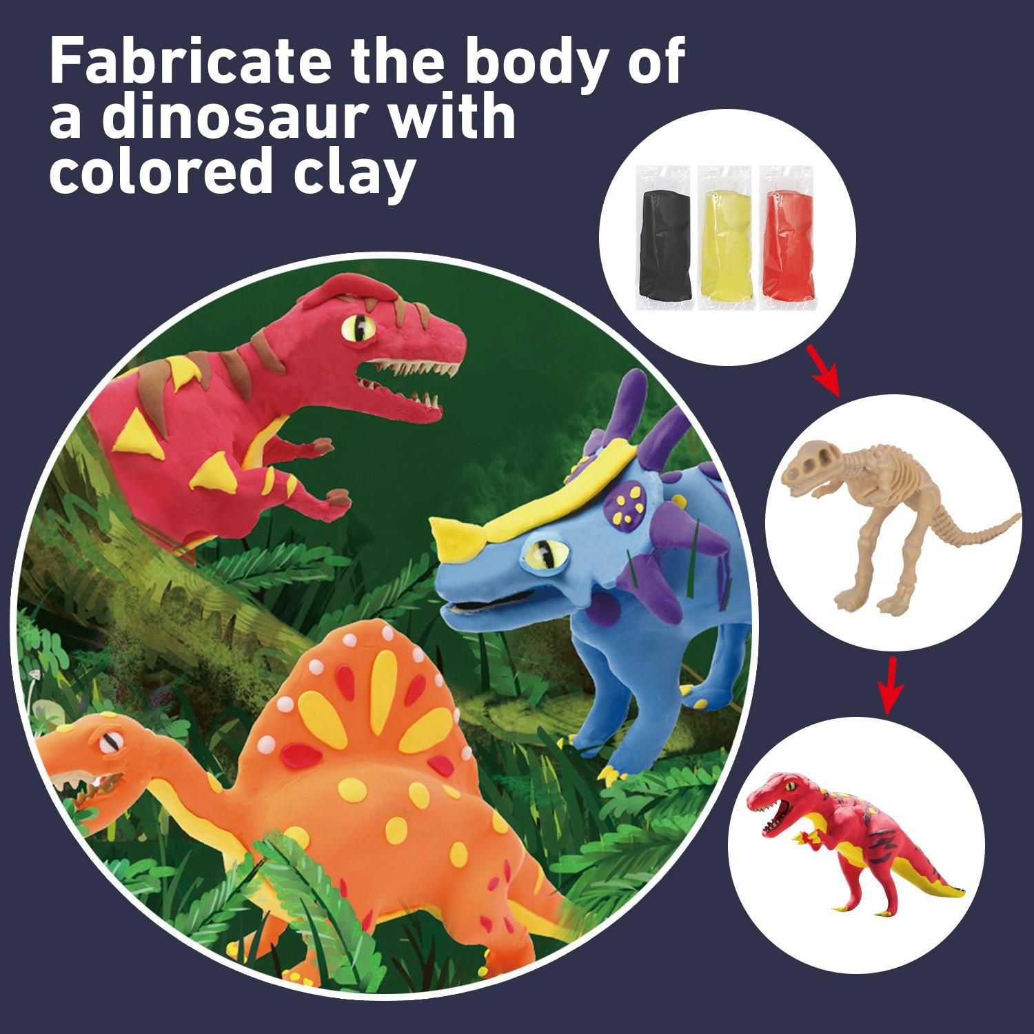Archaeology Dig Dinosaur Fossil Toy,  Dinosaur Toys for Kids,STEM Toys, Dino Toy Outdoor Gift with Dinosaur Card, Dinosaur Egg Excavation for Kids Boys Girls Gift 6 and up year old  Creative Science Experiment, Early Education Parent-Child Interaction