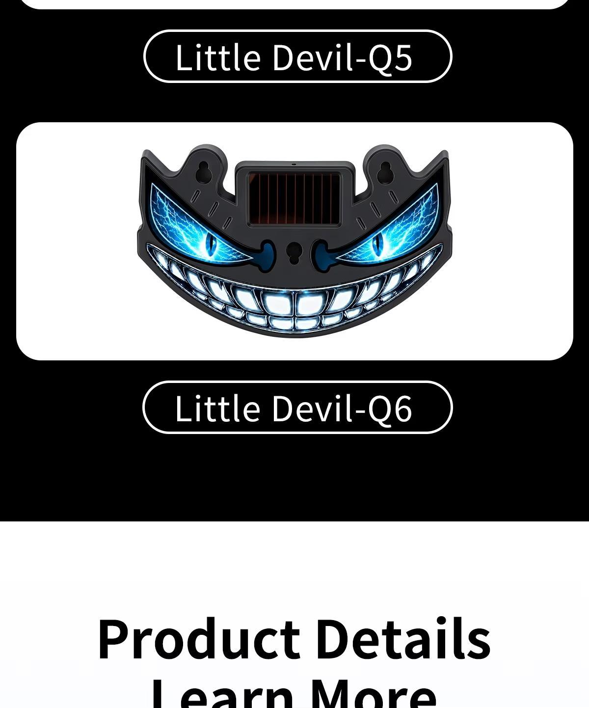 Dynamic Rear Window Windshield Devil Eye Light, Waterproof Solar Type-C Rechargeable Led Car Warning Ambient Night Light, Universal Wireless Suction Cup Mount Lamp, Cool Car Vehicle Accessory Stuff for Side Glass Decoration Halloween Gift, Accessories
