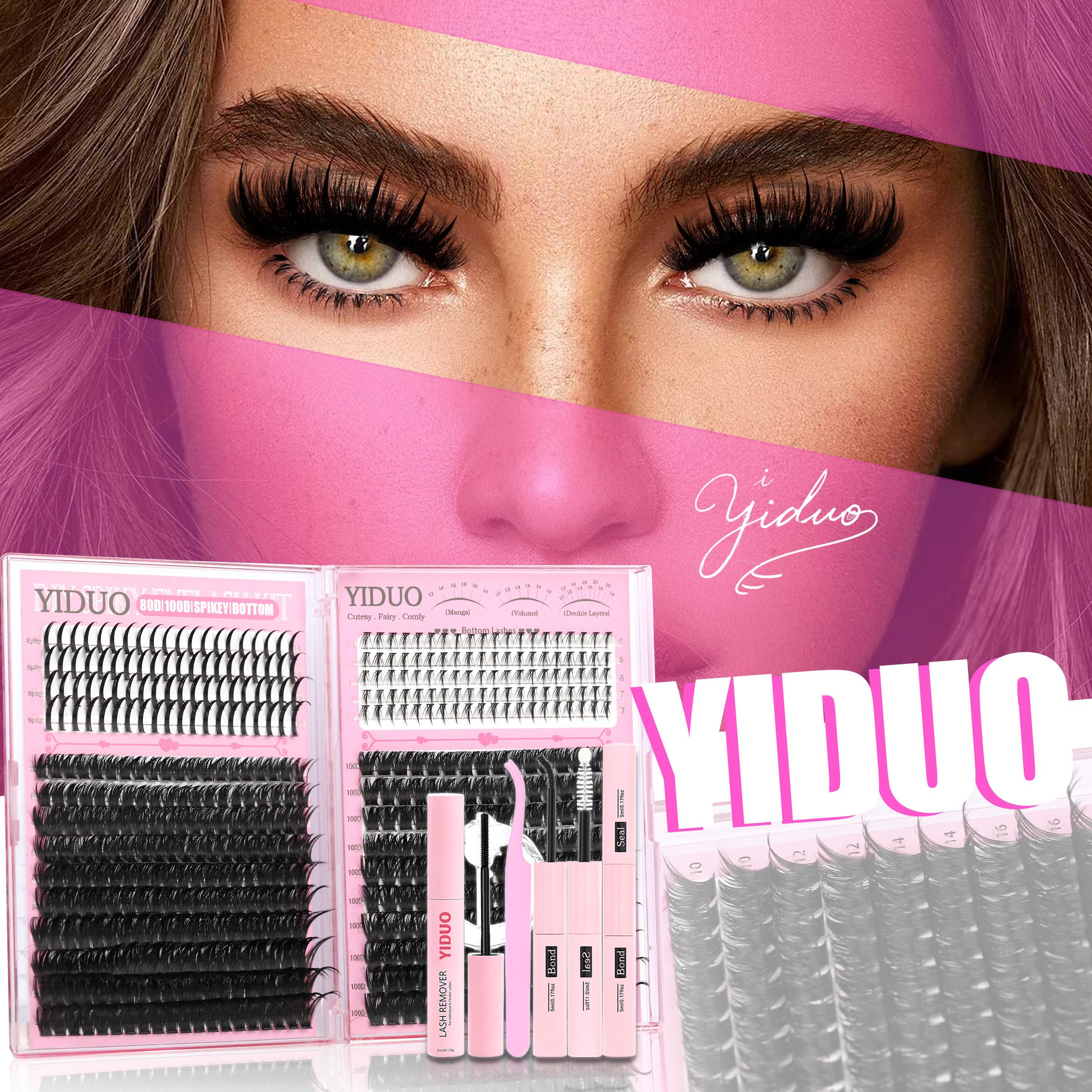 6 Styles False Eyelash Cluster Kit Bottom,/Spiky,/40D/60D/80D/100D Volume Lash Extensions Kit, D-Curl 1100 Pcs Eyelash Cluster Kit With Lash Bond and Seal Tweezers Remover Eyelash Tools DIY at Home Easily 6 Styles False Eyelash Cluster Kit Bottom,/Spiky,/40D/60D/80D/100D Volume Lash Extensions Kit, D-Curl 1100 Pcs Eyelash Cluster Kit With Lash Bond and Seal Tweezers Remover Eyelash Tools DIY at Home Easily