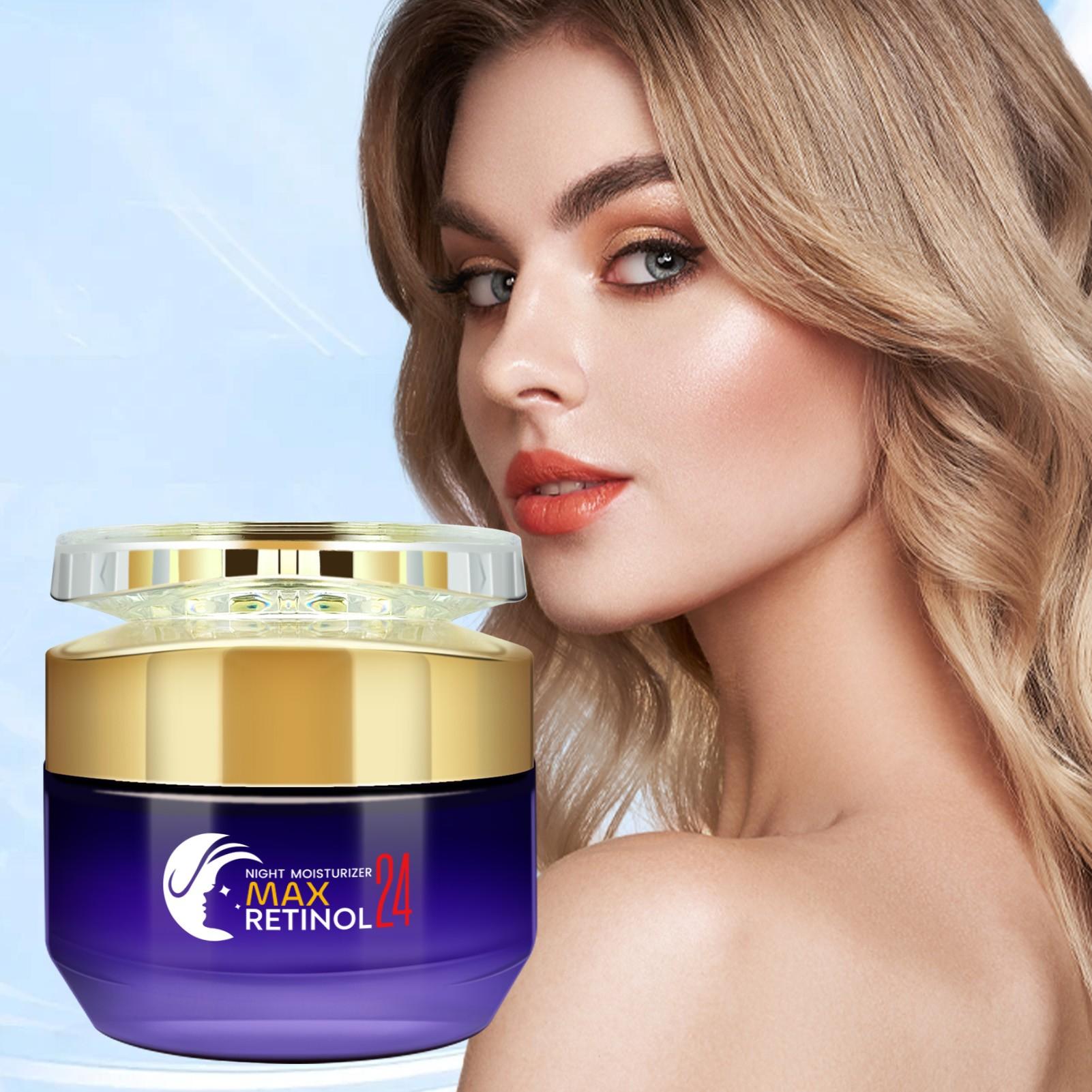 50g Retinol Night Balm, 24-Hour Moisturizer, Anti-Wrinkle, Collagen Peptide, Niacinamide, Hyaluronic Acid, Firming, Brightening, All Skin Types