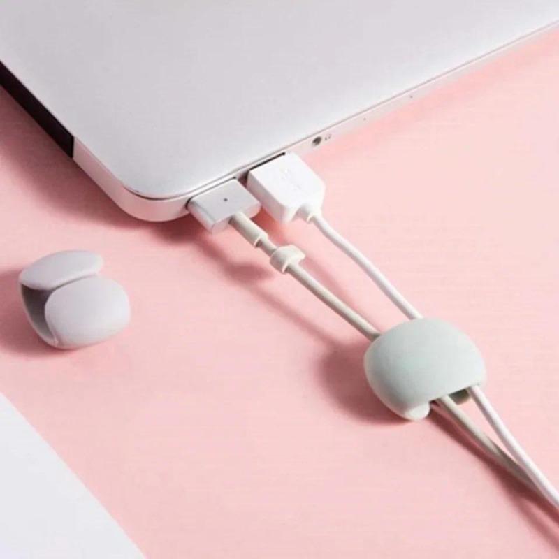 5pcs Charge Cable Protectors Travel Data Cord Clip Decoration Earphone Charging Cables Storage Buckle Cable Organizer