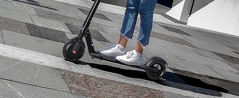 CAROMA Folding Adult Electric Scooter, 15 Mile Range, 15.5 MPH Top Speed, 6.5-Inch Solid Tires for Adults and Teens