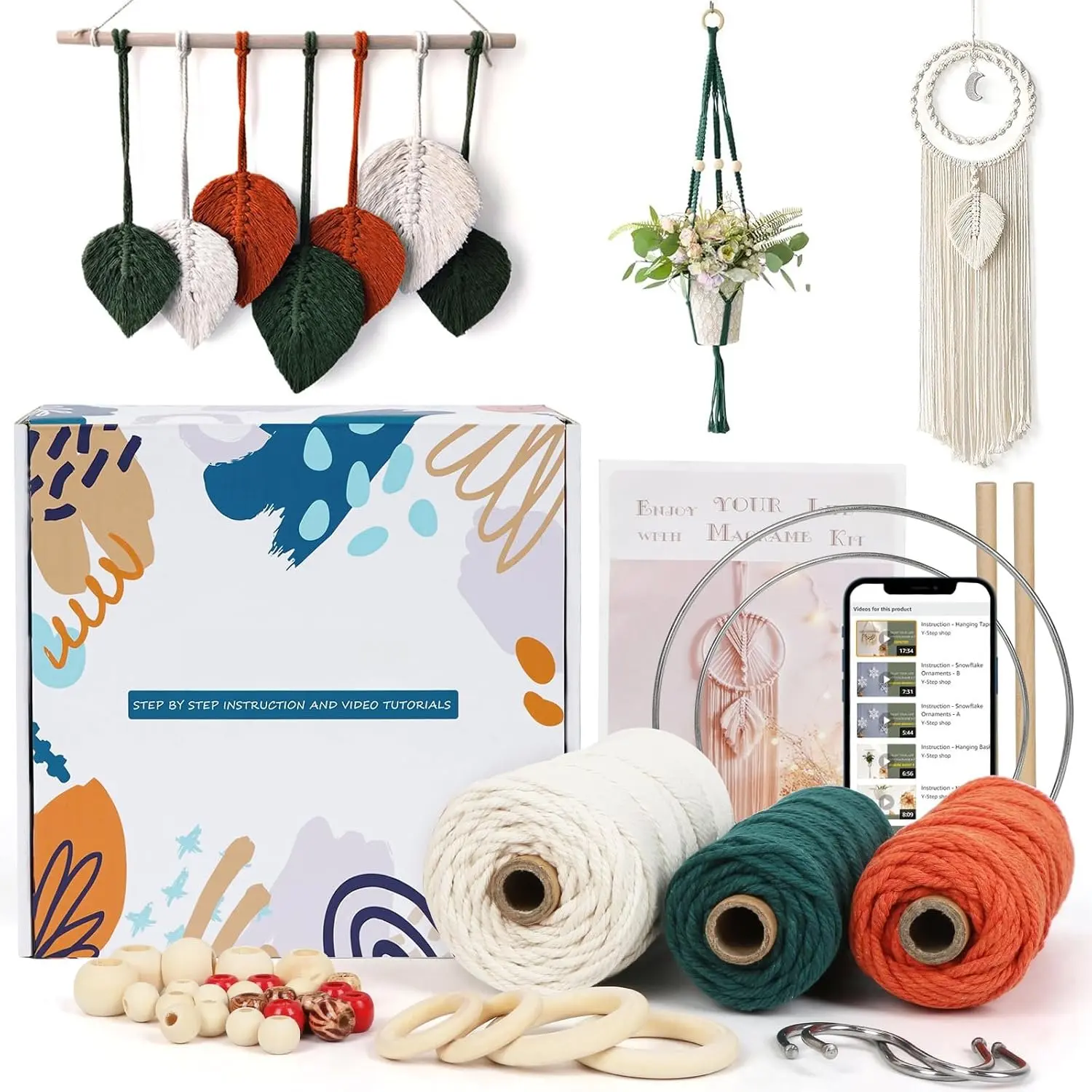 DIY Macrame Kits for Adults Beginners with Instruction and Video