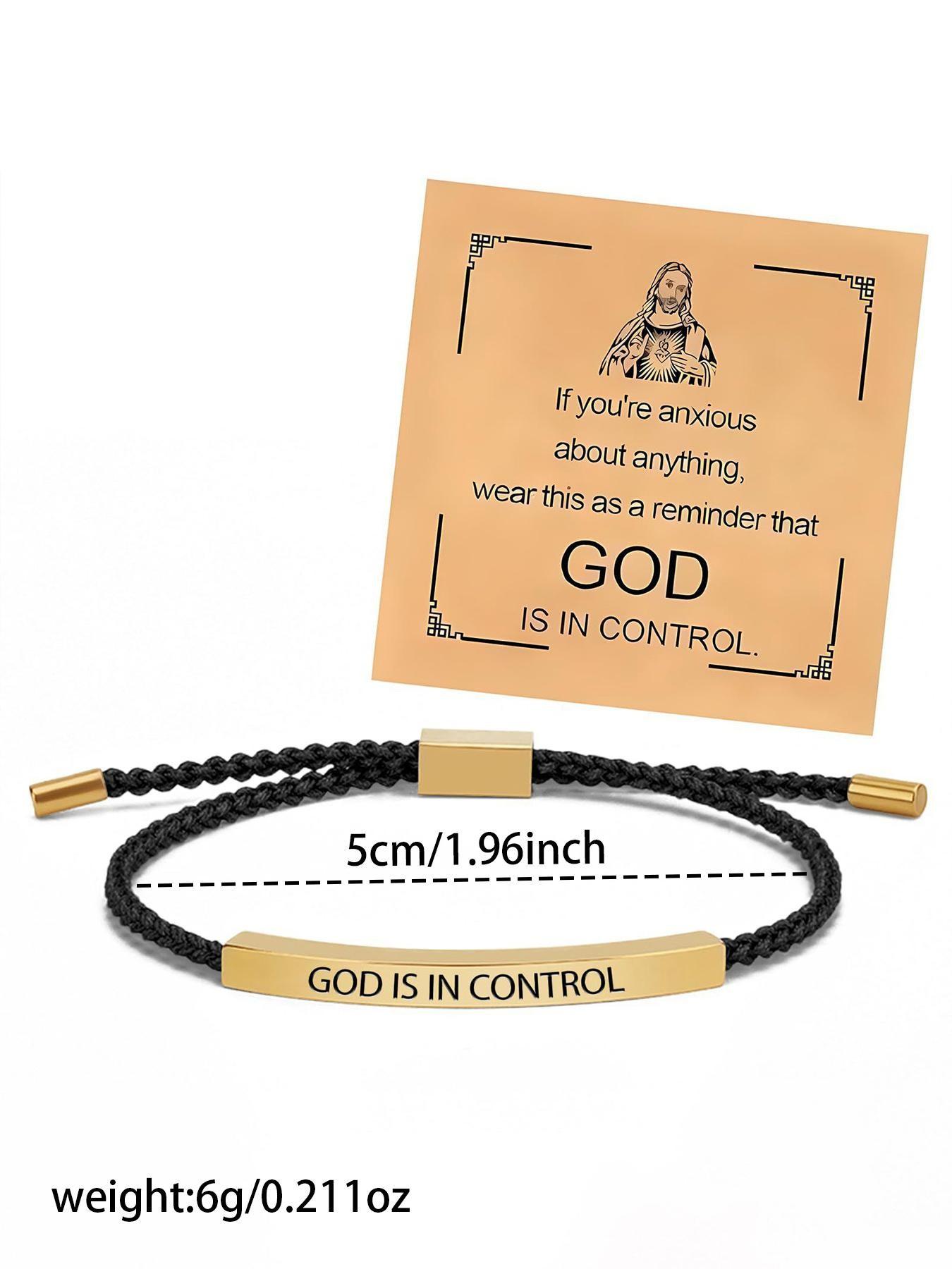 Customizable Engraved Bracelet, Adjustable Braided Bangle, Perfect Gift for Friends and Family, Ideal for Festive Occasions