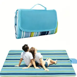 Oversized Sandproof Beach Blanket for 2-5 Adults, Large Lightweight Picnic Mat, Waterproof & Packable Outdoor Blanket for Beach, Camping & Hiking