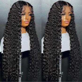 Bling Hair Curly Wigs Glueless Wig Human Hair Ready To Wear  Water Wave Pre Cut 5x5 6x4 Closure Lace Front Wig 13x4 Deep Wave Lace Frontal Wigs