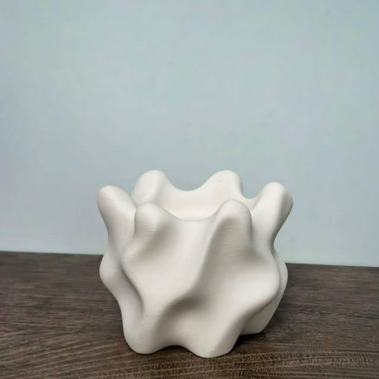 Unique Spiral Planter, 3D Printed Home Decor, Indoor Garden Vase, Tabletop Water Culture Pot, Perfect for Living Room Decoration