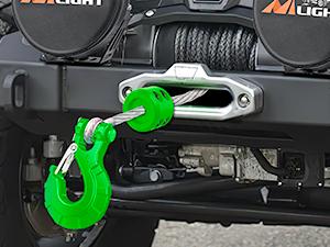 Nilight Forged Steel Winch Hook 3/8" Grade 70 Safety Latch Winch Cable Hook Stopper & Clevis Slip Hook Sets, Included Allen Wrench,Max 35,000 lbs