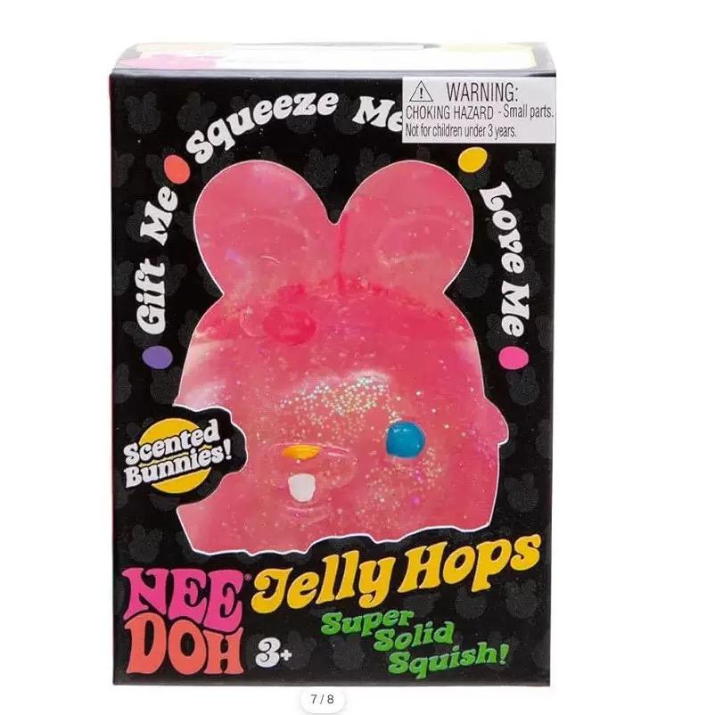 3 Colors Soft Candy Bunny Toy with Jelly Filling, Sensory Stress Relief, Easter Basket Stuffer, Perfect Gift for Kids