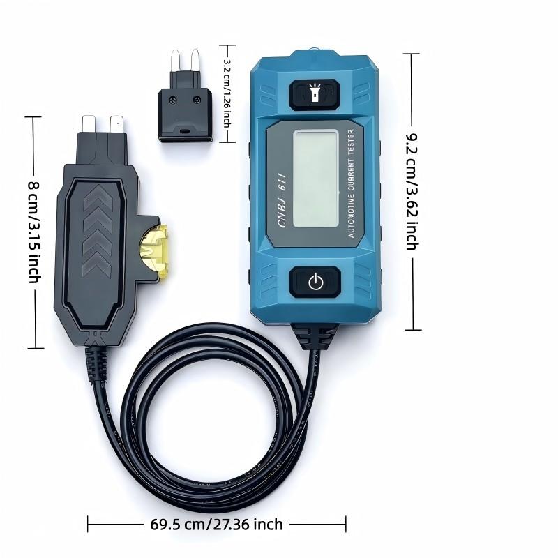 Automotive Circuit Detector (with Battery), Automotive Current Tester, Circuit Measuring Instrument, Max 48V Fuse Tester, Automotive Tester, Fault Testing Tools