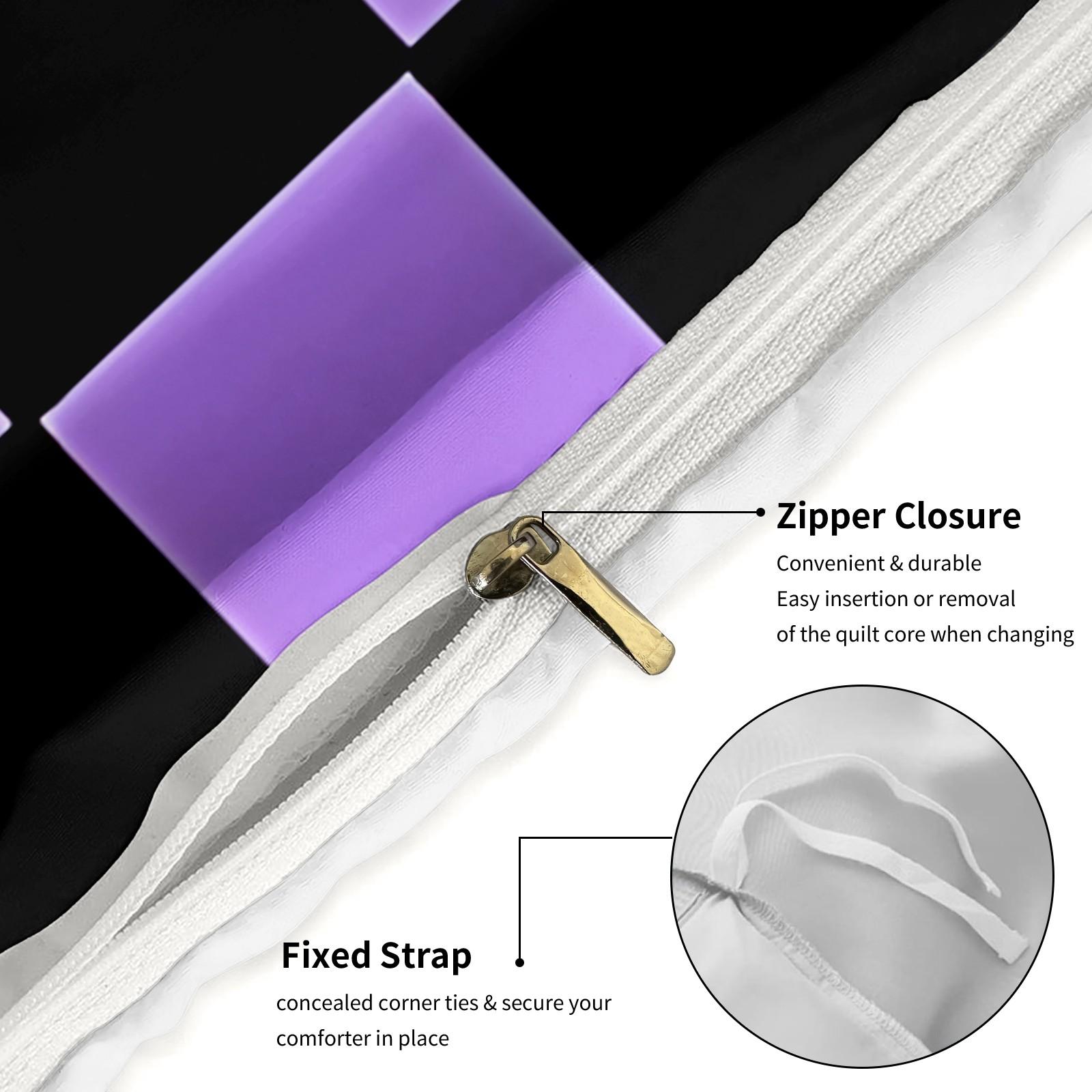 2/3 Pcs Classic Plaid Print Duvet Cover Set, Simple Modern Bedding Set, Soft Microfiber with HD Digital Print and Zipper Closure, Wrinkle Resistant, Perfect for Bedroom, Dorm and Guest Room Decor, All Season Use - No Filling