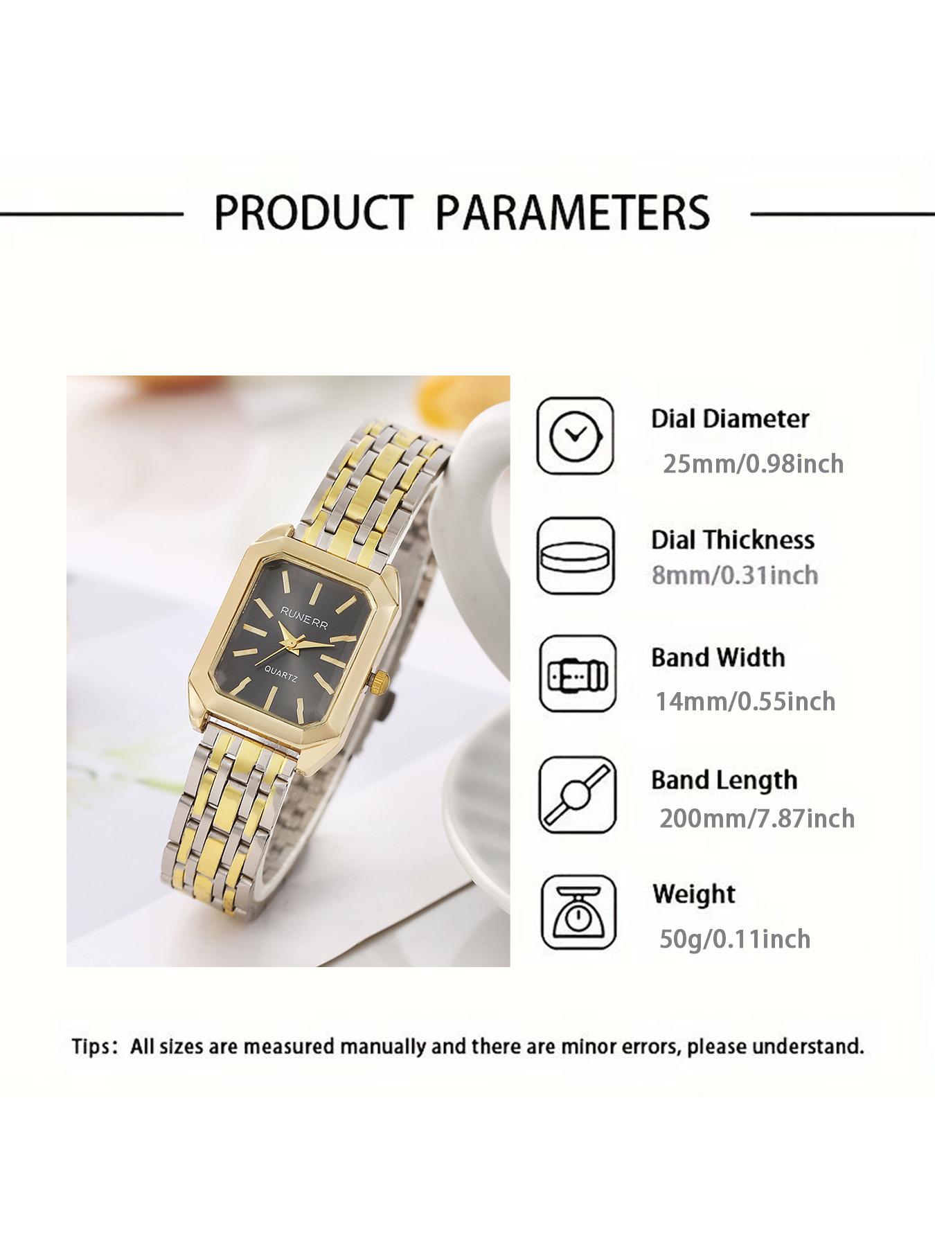 Minimalist Versatile Square Exquisite Fashion Quartz Watch — Fashion Light Luxury Student Watch Set