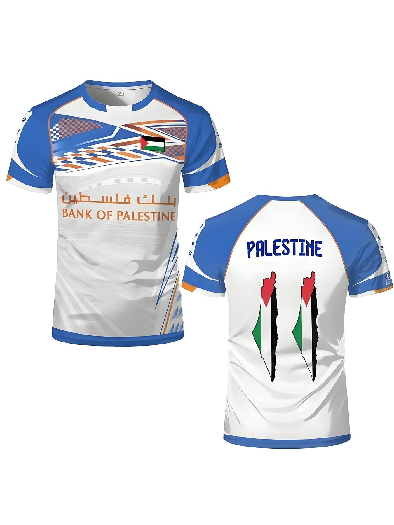 trending clothes fast shipping items,2026 New Palestine Football T-Shirt, Summer Unisex Soccer Jersey, Casual Short Sleeve Fitted Tee, All Seasons Gift Wholesale,fast shipping items