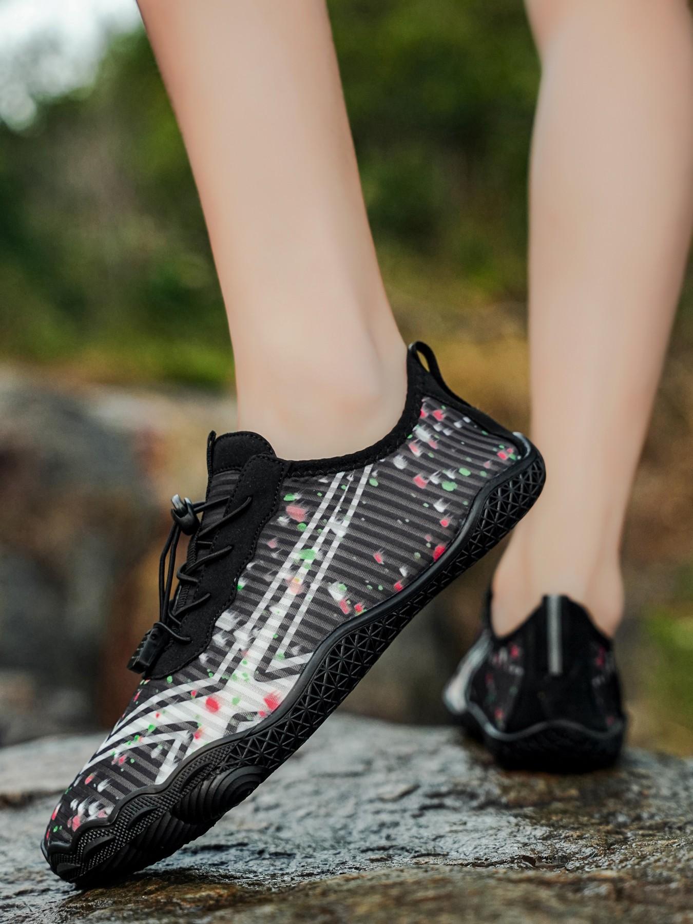 Trendy Printed Beach Shoes, Couple Quick-Dry Breathable Hiking Shoes, Soft Sole Anti-Slip Durable Water Shoes, Surfing Snorkeling Versatile Shoes