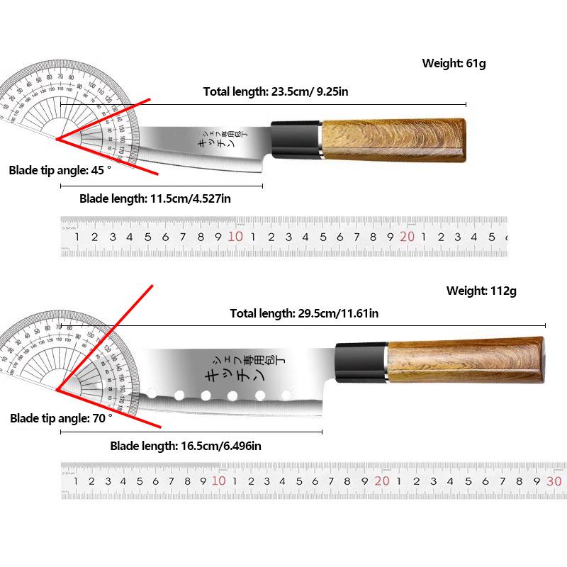 Multi functional kitchen knife 2-piece set, suitable for slicing, diced, and chopped, used for chefs and home kitchens, durable structure, catering to chef enthusiasts
