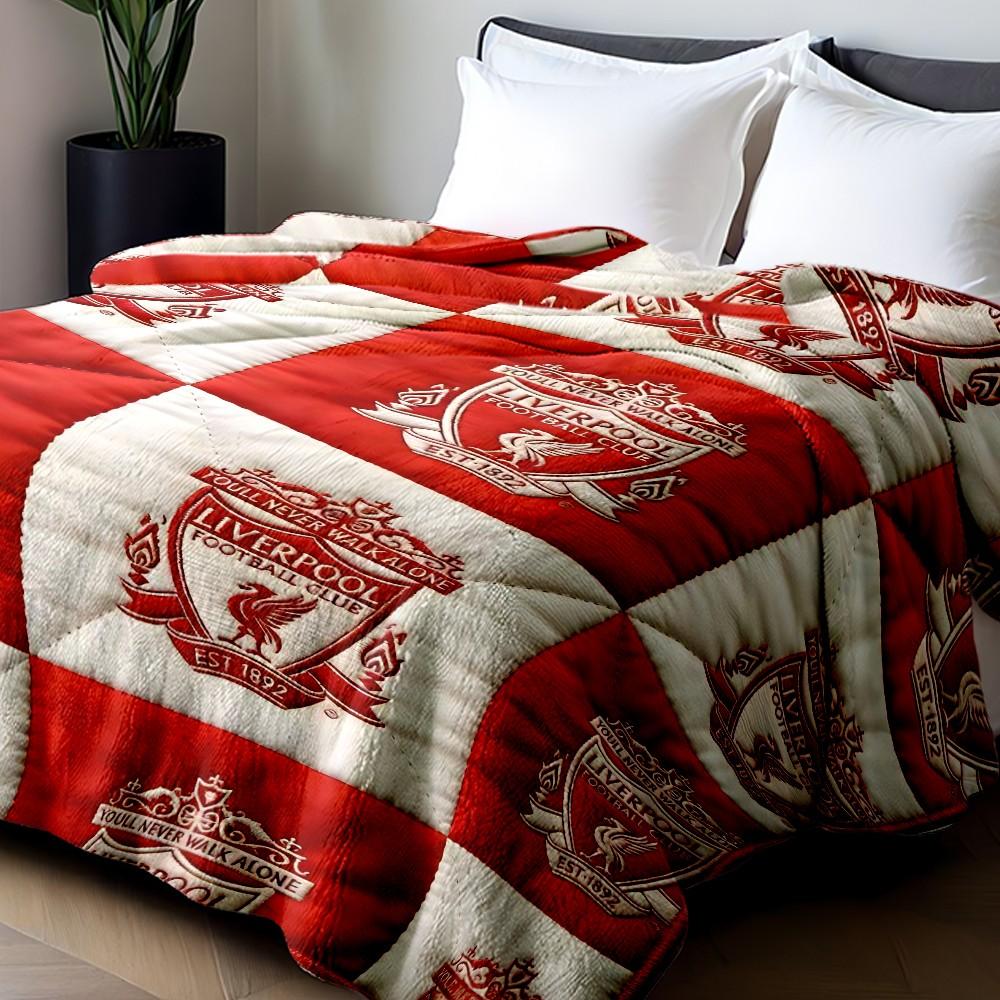 Liverpool Football Club Classic Team Logo Print Blanket, Holiday Gift Trend, Living Room Nap Area, Army Fan Favorite, Flannel Coverlet