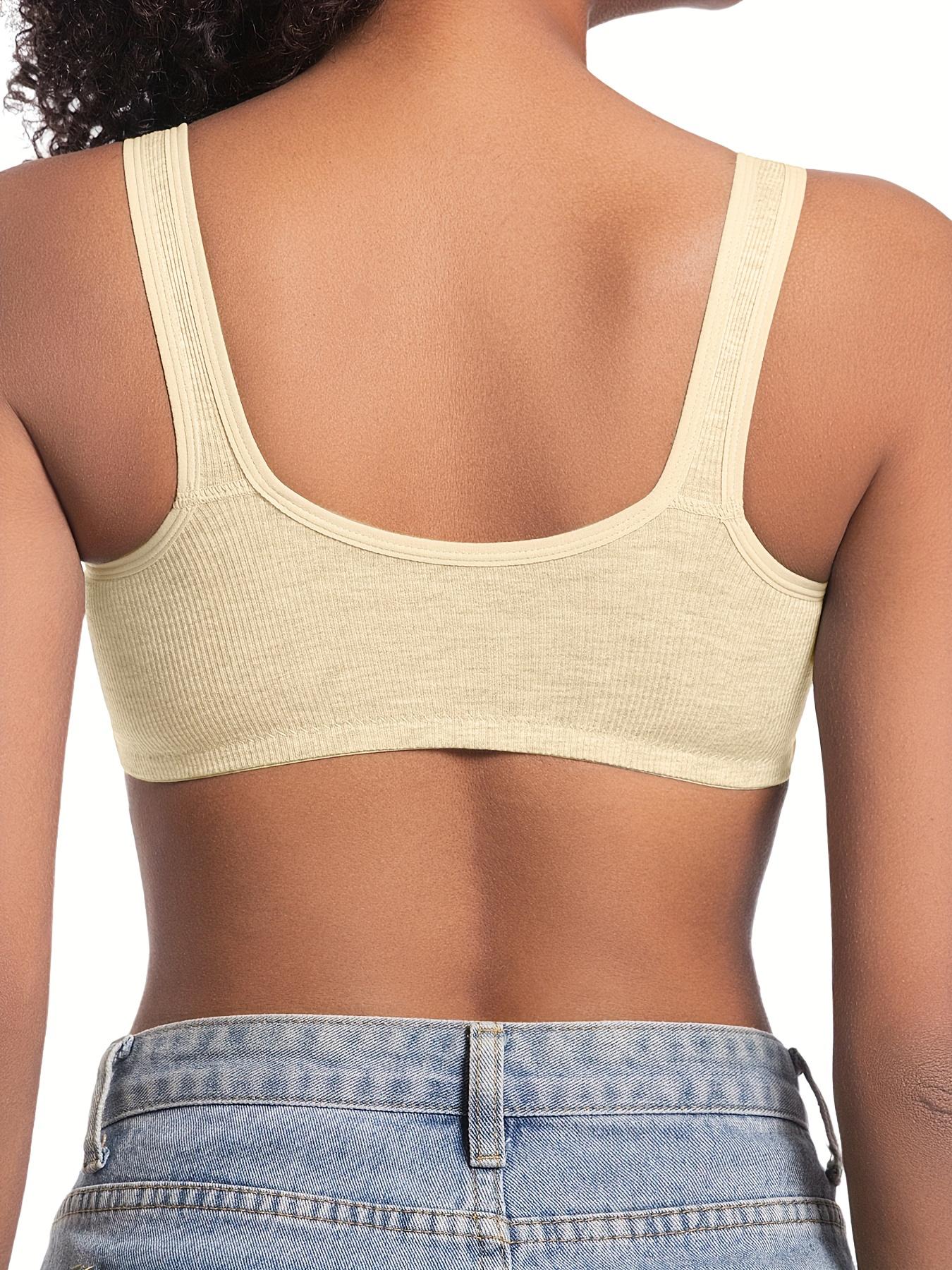 2/3/4PCS/ EssElegance Adjustable Front Closure Push-Up Bra Wire-Free Cross-Back, Seamless & Side Support for Daily Wear, Spring-Summer ComfoMrt Breathable Everyday Breathable Everyday Womenswear Bridal Rider Basic Minimalist ModestSkip intense workouts
