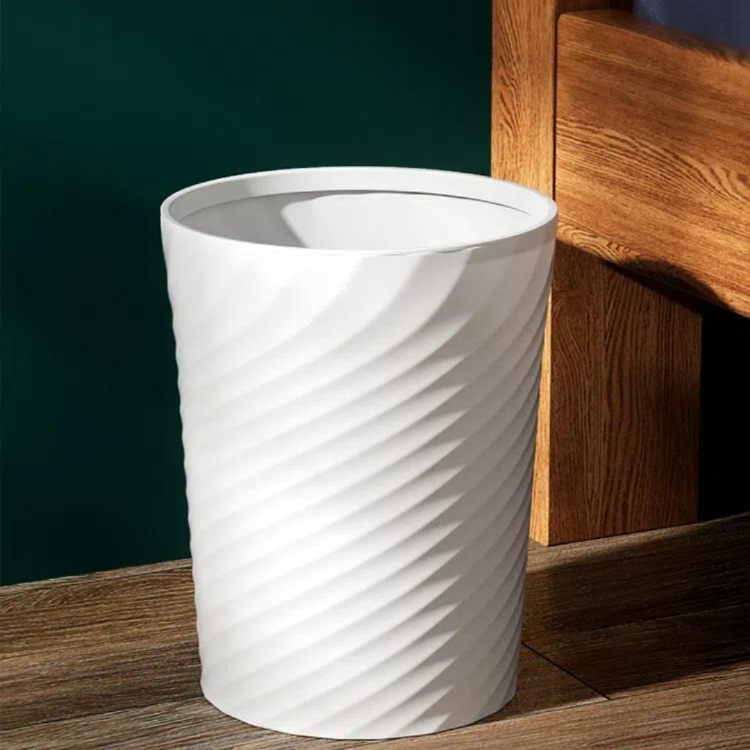 Plastic Small Smooth Home Trash Can Basket Bin, Ideal for Bathroom Laundry Room Kitchen Office Room Dormitory Garbage Container