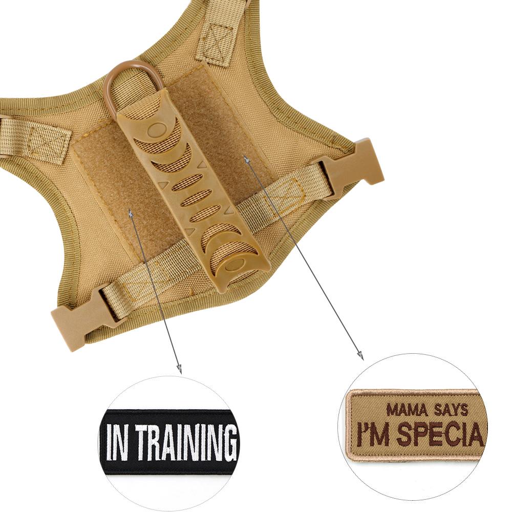 Tactical Dog Harness with Rubber Handle For Small Dogs Military Puppy Vest Harness for Outdoor Training